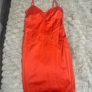 Bisou Bisou Vibrant Orange Mini Dress